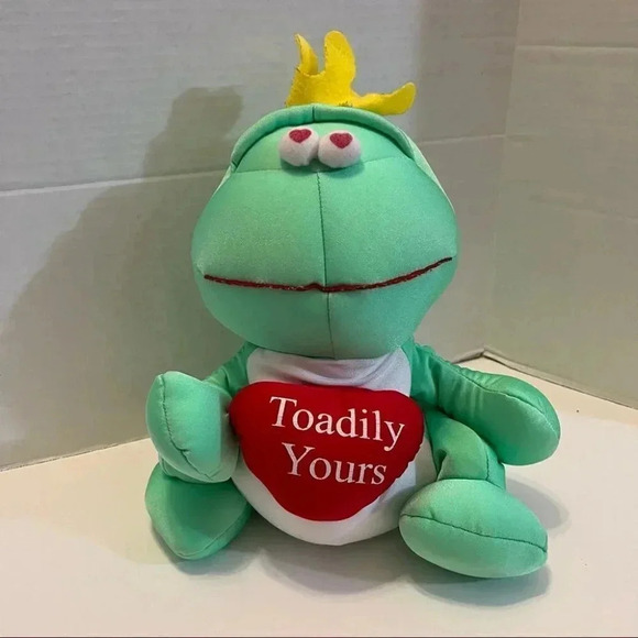 Moshi Green Frog Prince Toadily Yours Microbead Squishy Plush Stuffed Animal - Picture 1 of 10